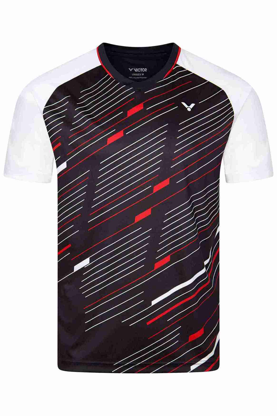 VICTOR T-Shirt T-43101C Unisex - Schwarz/Rot XXL