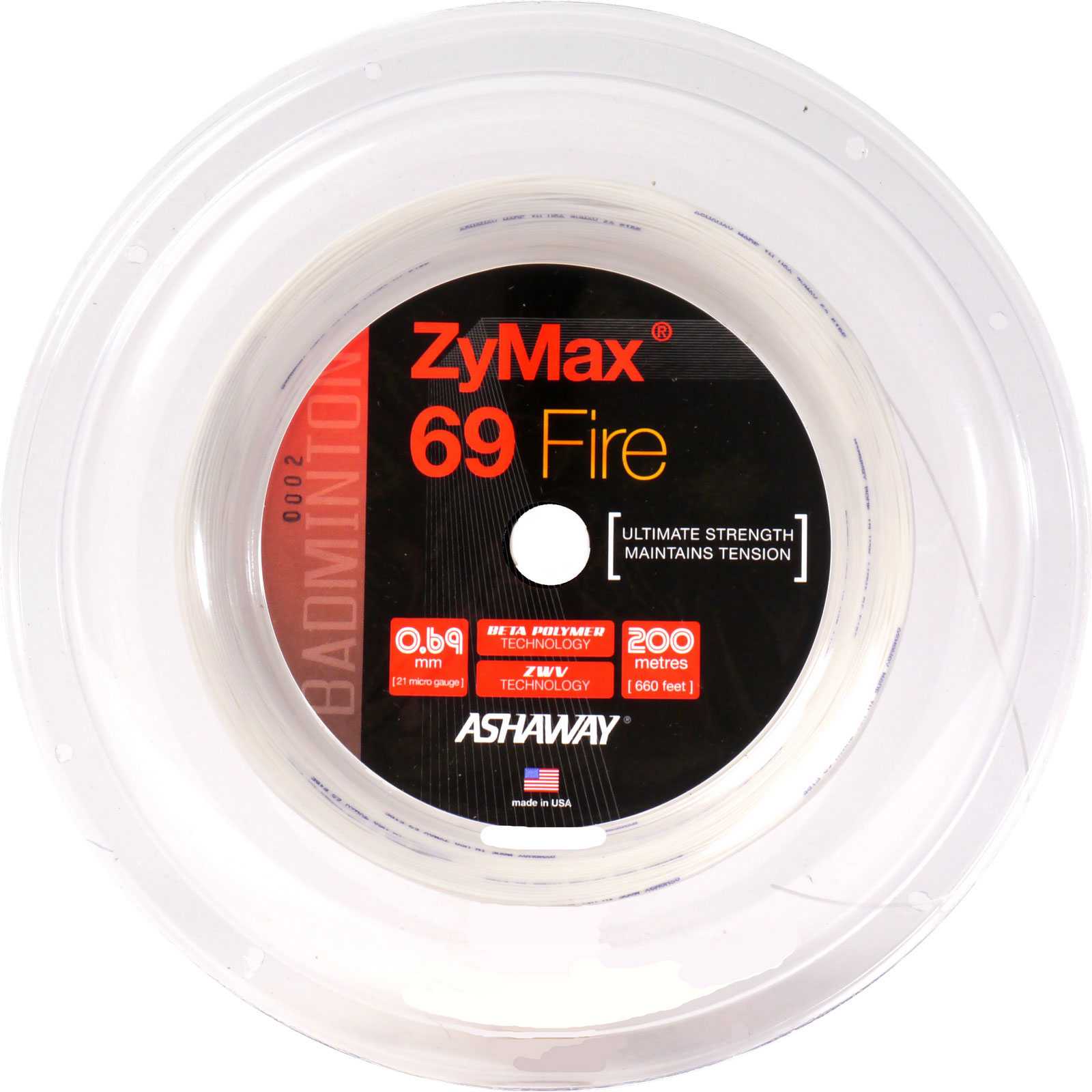 ASHAWAY Zymax 69 Fire - Weiss - 200m