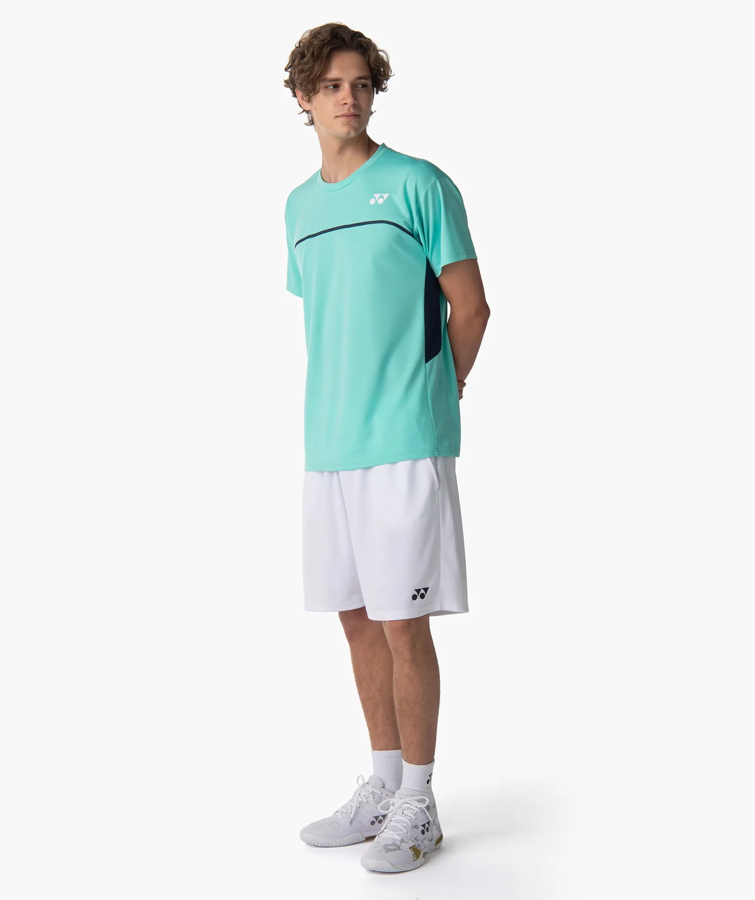 YONEX 15246 Unisex Shorts - Practice - Weiß - XL