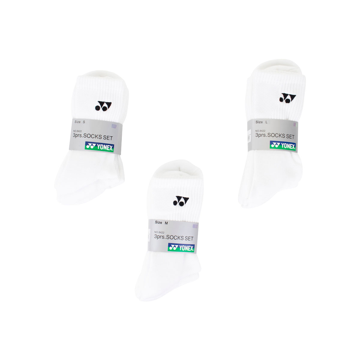 YONEX Socken 3er Set 8422 Weiß