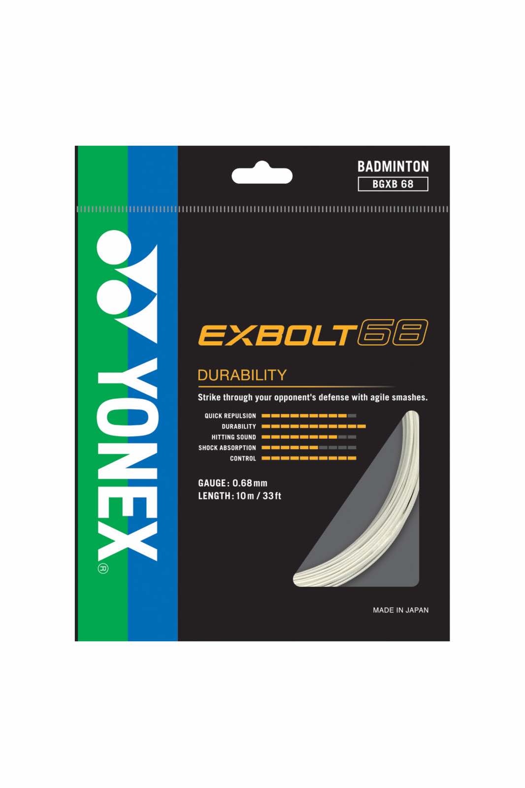 YONEX Exbolt 68 - 10m Set Schwarz