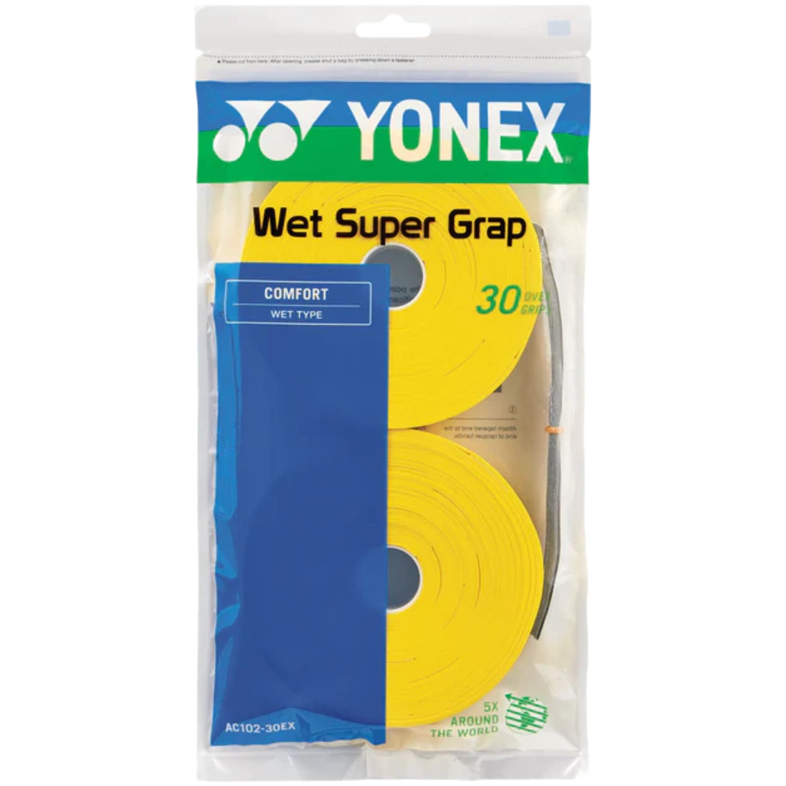YONEX Wet Super Grap (30-er Pack) AC102 - Gelb