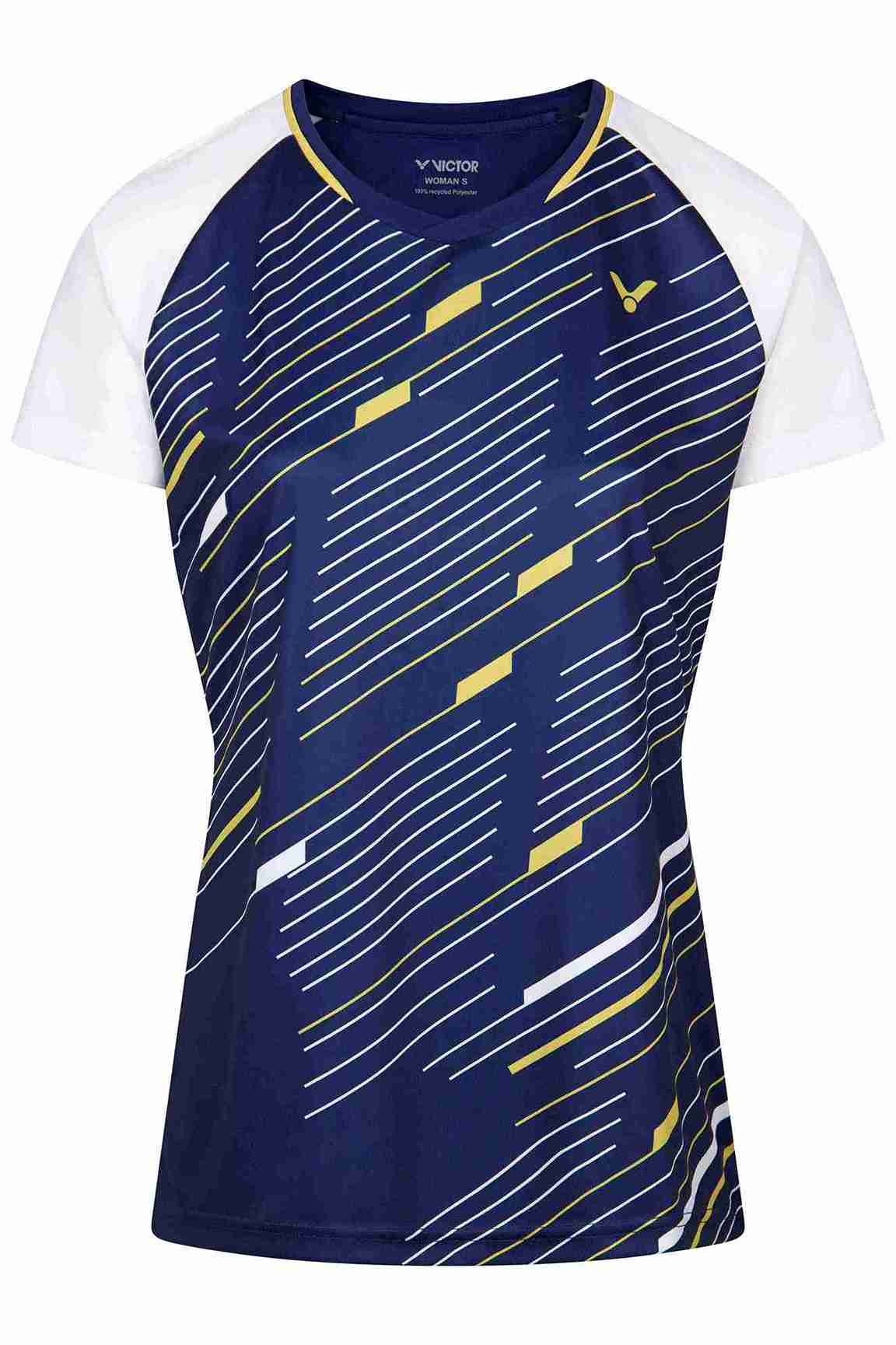 VICTOR T-Shirt T-44100B Women - Blau/Gold L